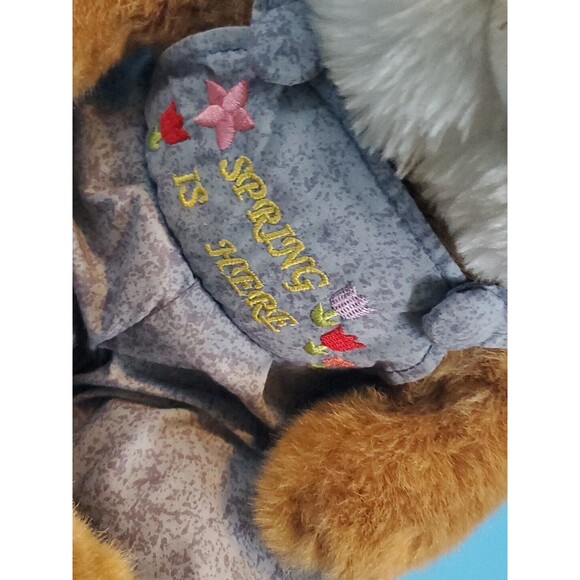 Vintage GOFFA 15" Sitting Bunny Rabbit & Honey Bee Embroidered Plush Stuffed - Picture 5 of 16